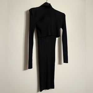 Crop sweater top with matching maxi skirt